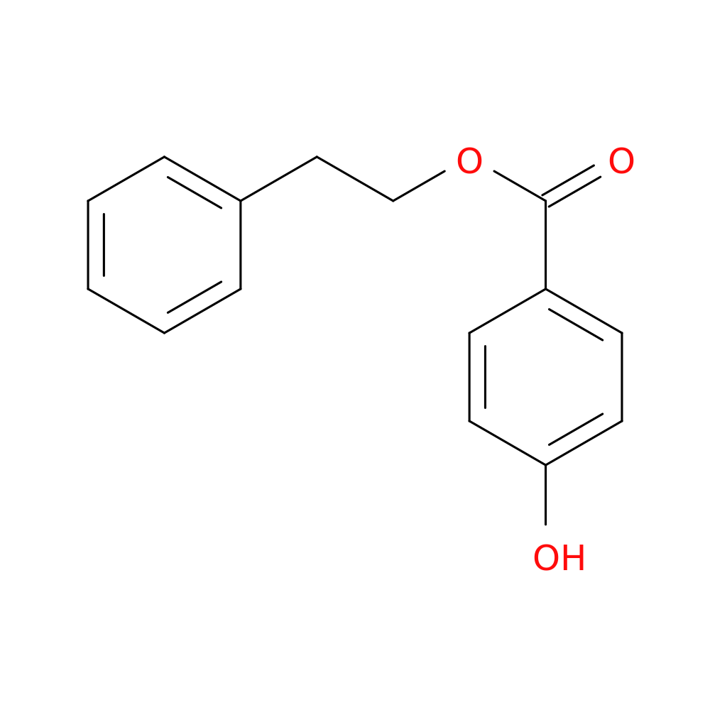 Benzoic acid, 4-hydroxy-, 2-phenylethyl ester
