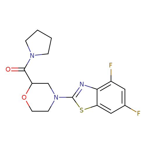4,6-difluoro-2-[2-(pyrrolidine-1-carbonyl)morpholin-4-yl]-1,3-benzothiazole