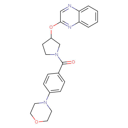 2-({1-[4-(morpholin-4-yl)benzoyl]pyrrolidin-3-yl}oxy)quinoxaline