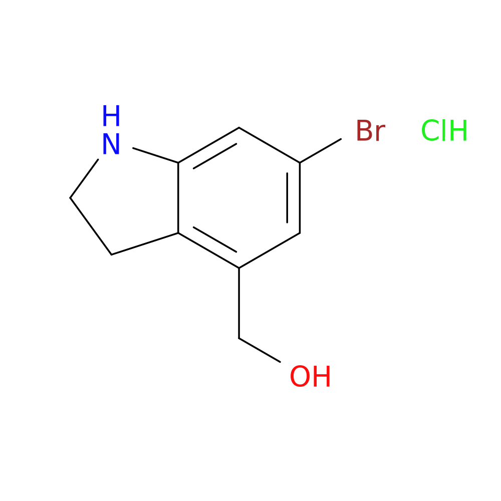 (6-bromo-2,3-dihydro-1H-indol-4-yl)methanol hydrochloride