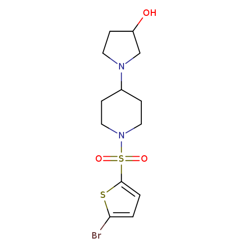 1-{1-[(5-bromothiophen-2-yl)sulfonyl]piperidin-4-yl}pyrrolidin-3-ol