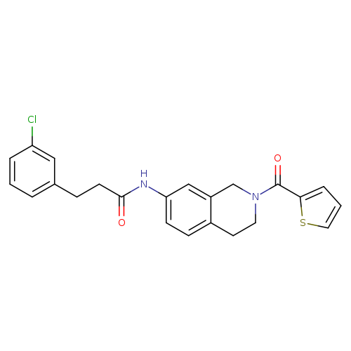 3-(3-chlorophenyl)-N-[2-(thiophene-2-carbonyl)-1,2,3,4-tetrahydroisoquinolin-7-yl]propanamide
