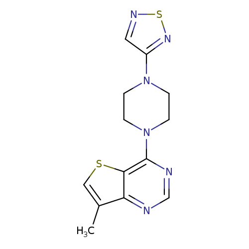 1-{7-methylthieno[3,2-d]pyrimidin-4-yl}-4-(1,2,5-thiadiazol-3-yl)piperazine