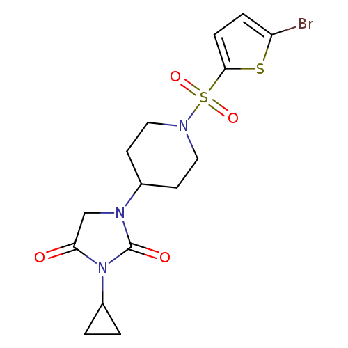 1-{1-[(5-bromothiophen-2-yl)sulfonyl]piperidin-4-yl}-3-cyclopropylimidazolidine-2,4-dione