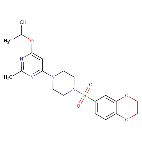 4-[4-(2,3-dihydro-1,4-benzodioxine-6-sulfonyl)piperazin-1-yl]-2-methyl-6-(propan-2-yloxy)pyrimidine