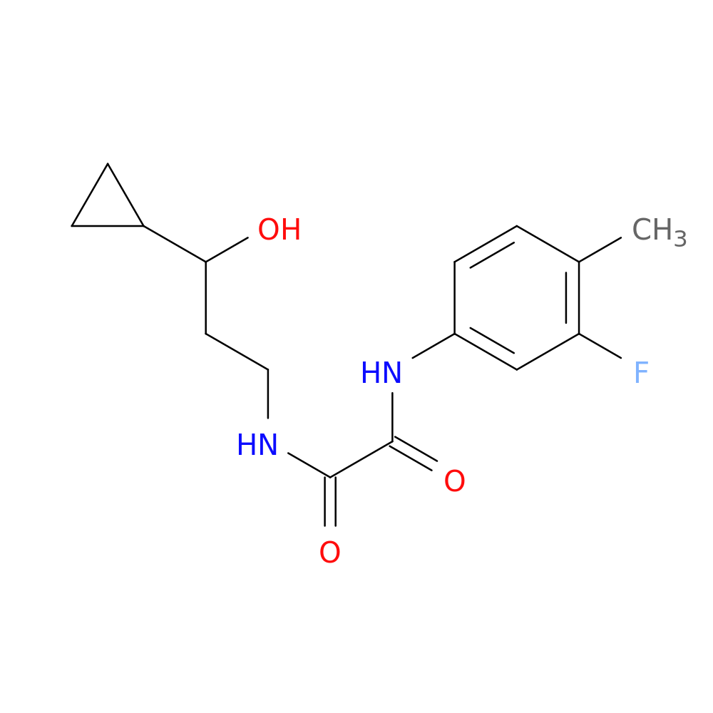 N-(3-cyclopropyl-3-hydroxypropyl)-N'-(3-fluoro-4-methylphenyl)ethanediamide