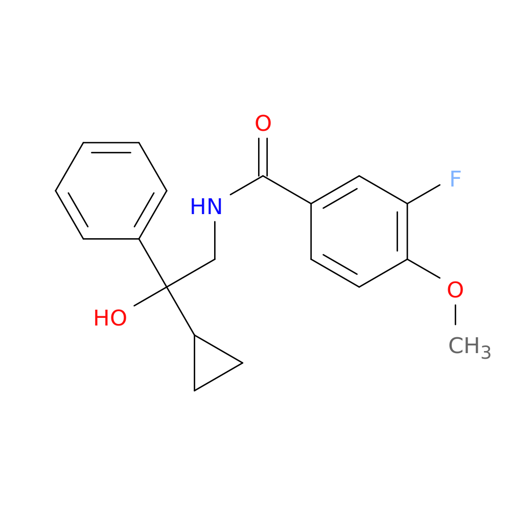 N-(2-cyclopropyl-2-hydroxy-2-phenylethyl)-3-fluoro-4-methoxybenzamide