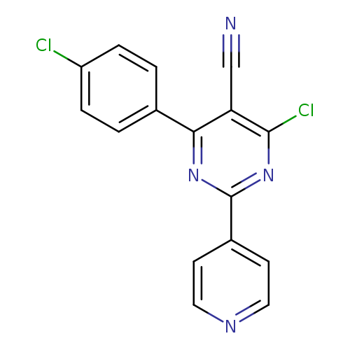 4-chloro-6-(4-chlorophenyl)-2-(pyridin-4-yl)pyrimidine-5-carbonitrile