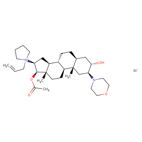 Pyrrolidinium, 1-[(2β,3α,5α,16β,17β)-17-(acetyloxy)-3-hydroxy-2-(4-morpholinyl)androstan-16-yl]-1-(2-propenyl)-, bromide