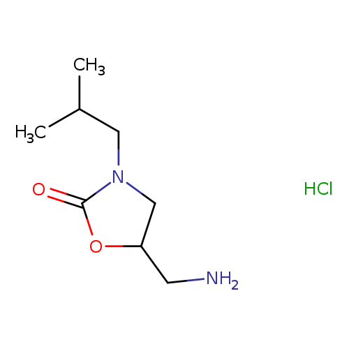 5-(aminomethyl)-3-(2-methylpropyl)-1,3-oxazolidin-2-one hydrochloride