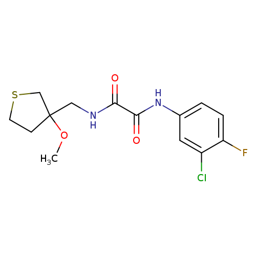 N'-(3-chloro-4-fluorophenyl)-N-[(3-methoxythiolan-3-yl)methyl]ethanediamide