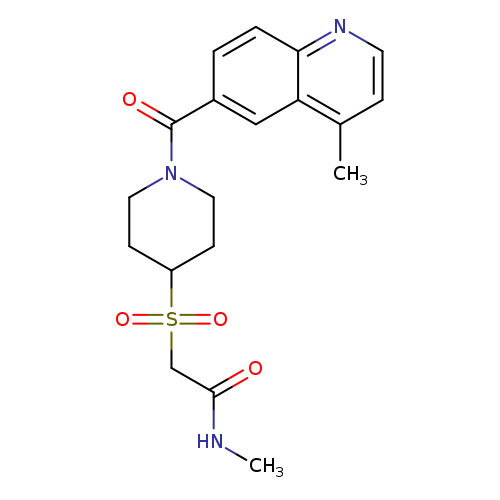 N-methyl-2-{[1-(4-methylquinoline-6-carbonyl)piperidin-4-yl]sulfonyl}acetamide
