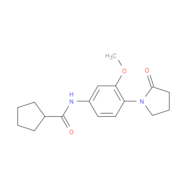 N-[3-methoxy-4-(2-oxopyrrolidin-1-yl)phenyl]cyclopentanecarboxamide