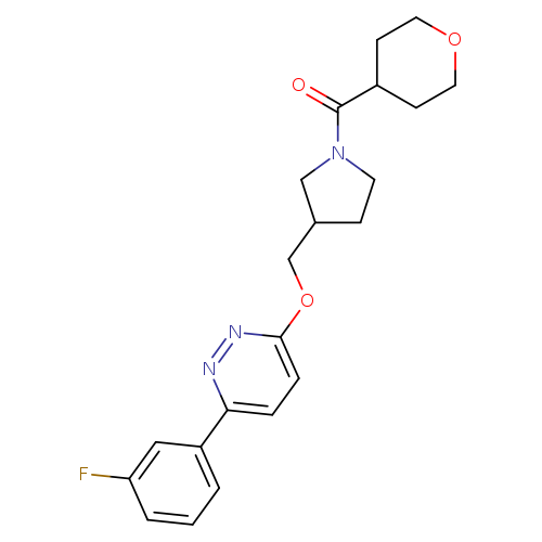 3-(3-fluorophenyl)-6-{[1-(oxane-4-carbonyl)pyrrolidin-3-yl]methoxy}pyridazine