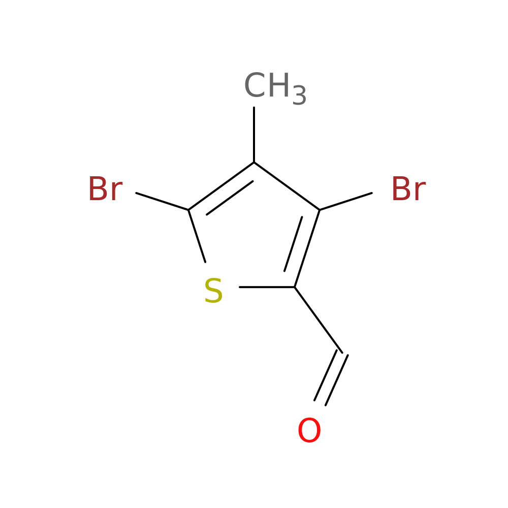 3,5-dibromo-4-methylthiophene-2-carbaldehyde