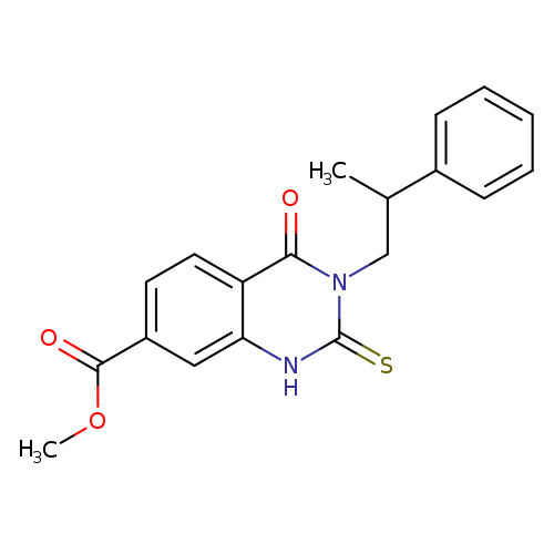 methyl 4-oxo-3-(2-phenylpropyl)-2-sulfanylidene-1,2,3,4-tetrahydroquinazoline-7-carboxylate