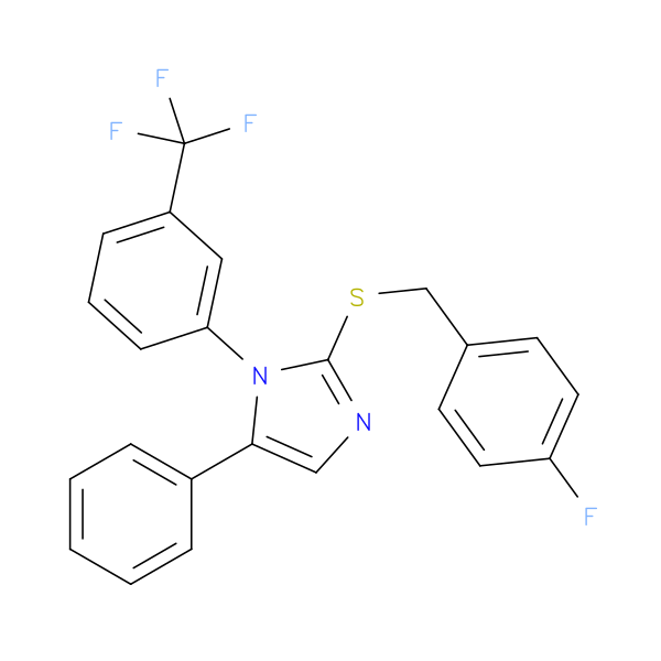 2-{[(4-fluorophenyl)methyl]sulfanyl}-5-phenyl-1-[3-(trifluoromethyl)phenyl]-1H-imidazole