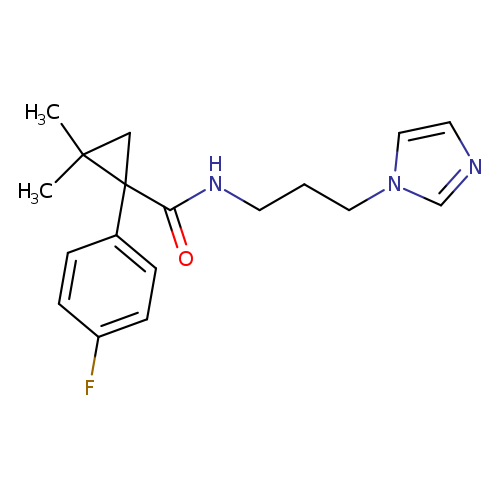 1-(4-fluorophenyl)-N-[3-(1H-imidazol-1-yl)propyl]-2,2-dimethylcyclopropane-1-carboxamide