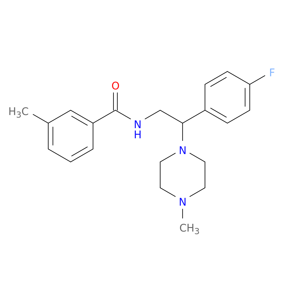 N-[2-(4-fluorophenyl)-2-(4-methylpiperazin-1-yl)ethyl]-3-methylbenzamide