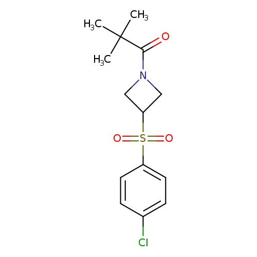 1-[3-(4-chlorobenzenesulfonyl)azetidin-1-yl]-2,2-dimethylpropan-1-one