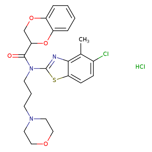 N-(5-chloro-4-methyl-1,3-benzothiazol-2-yl)-N-[3-(morpholin-4-yl)propyl]-2,3-dihydro-1,4-benzodioxine-2-carboxamide hydrochloride