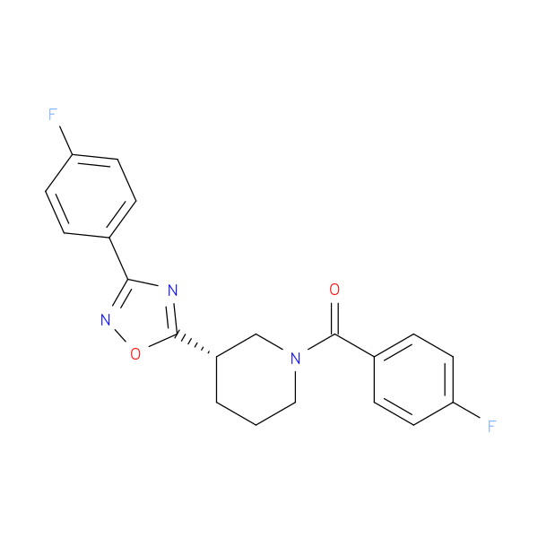 (3S)-3-[3-(4-Fluorophenyl)-1,2,4-oxadiazol-5-yl]-1-[(4-fluorophenyl)carbonyl]piperidine
