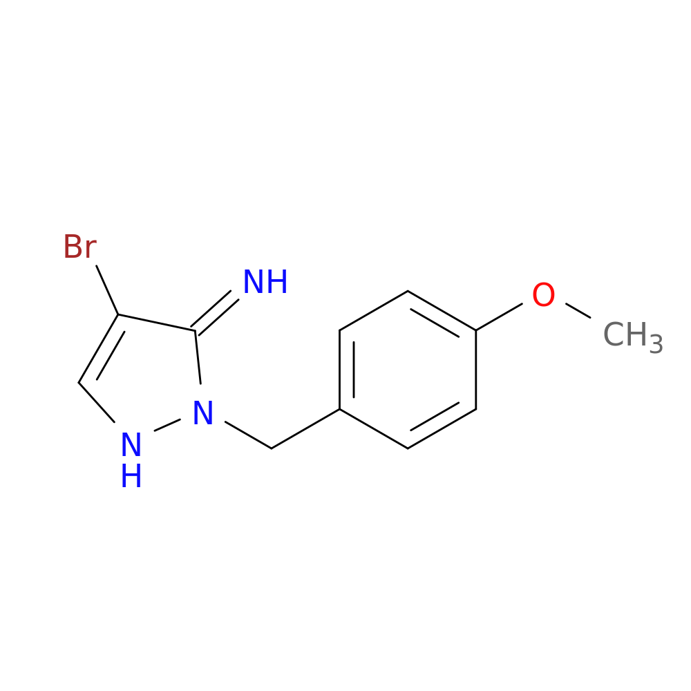 4-bromo-2-[(4-methoxyphenyl)methyl]-2,3-dihydro-1H-pyrazol-3-imine