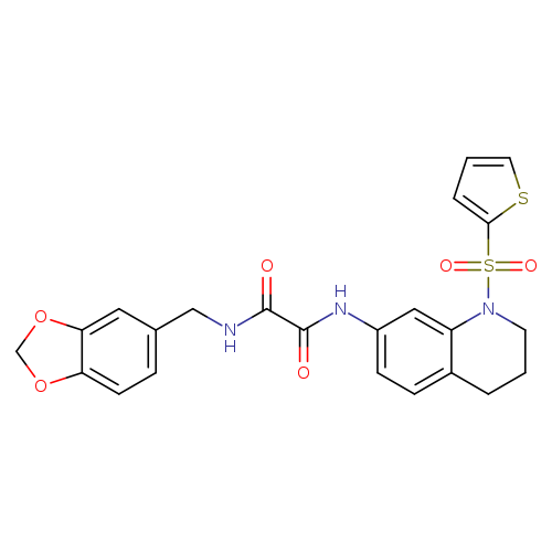 N-[(2H-1,3-benzodioxol-5-yl)methyl]-N'-[1-(thiophene-2-sulfonyl)-1,2,3,4-tetrahydroquinolin-7-yl]ethanediamide