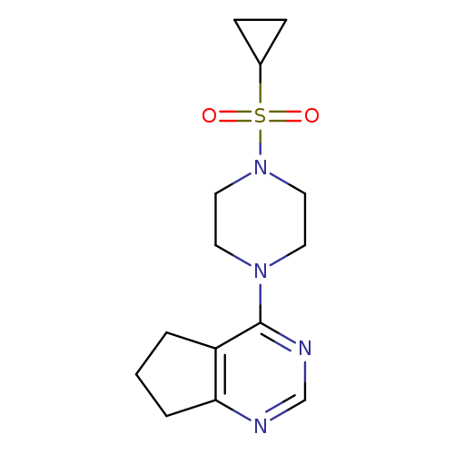 1-{5H,6H,7H-cyclopenta[d]pyrimidin-4-yl}-4-(cyclopropanesulfonyl)piperazine