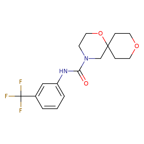 N-[3-(trifluoromethyl)phenyl]-1,9-dioxa-4-azaspiro[5.5]undecane-4-carboxamide