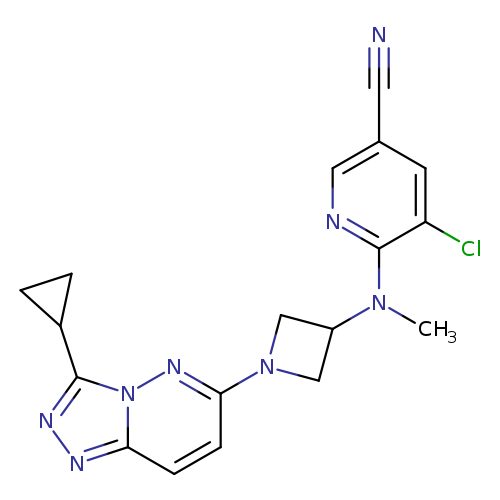 5-chloro-6-[(1-{3-cyclopropyl-[1,2,4]triazolo[4,3-b]pyridazin-6-yl}azetidin-3-yl)(methyl)amino]pyridine-3-carbonitrile