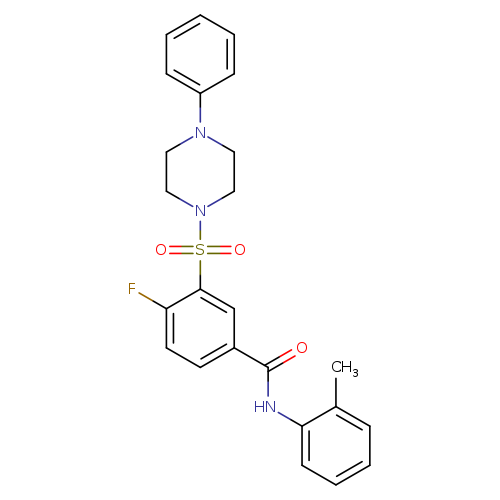 4-fluoro-N-(2-methylphenyl)-3-[(4-phenylpiperazin-1-yl)sulfonyl]benzamide