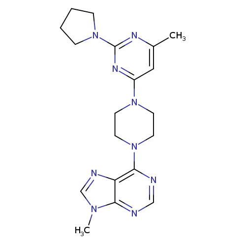 9-methyl-6-{4-[6-methyl-2-(pyrrolidin-1-yl)pyrimidin-4-yl]piperazin-1-yl}-9H-purine