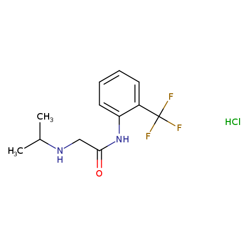 2-[(propan-2-yl)amino]-N-[2-(trifluoromethyl)phenyl]acetamide hydrochloride