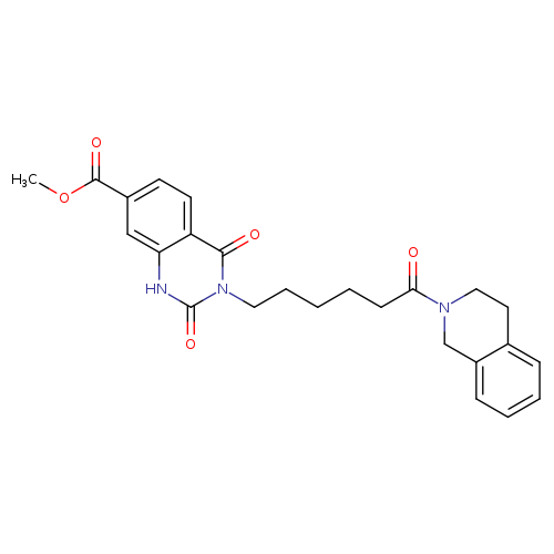 methyl 2,4-dioxo-3-[6-oxo-6-(1,2,3,4-tetrahydroisoquinolin-2-yl)hexyl]-1,2,3,4-tetrahydroquinazoline-7-carboxylate