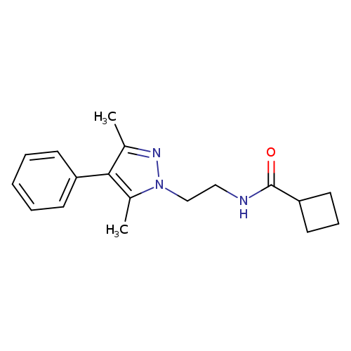 N-[2-(3,5-dimethyl-4-phenyl-1H-pyrazol-1-yl)ethyl]cyclobutanecarboxamide