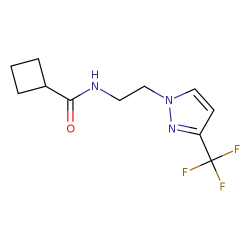 N-{2-[3-(trifluoromethyl)-1H-pyrazol-1-yl]ethyl}cyclobutanecarboxamide