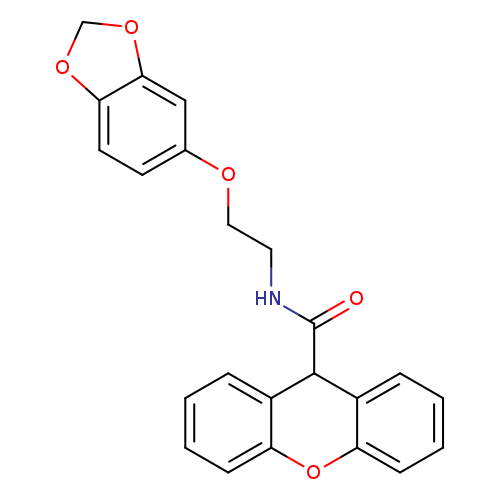 N-[2-(2H-1,3-benzodioxol-5-yloxy)ethyl]-9H-xanthene-9-carboxamide