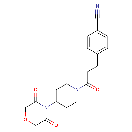 4-{3-[4-(3,5-dioxomorpholin-4-yl)piperidin-1-yl]-3-oxopropyl}benzonitrile