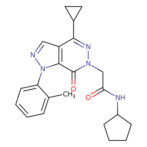 N-cyclopentyl-2-[4-cyclopropyl-1-(2-methylphenyl)-7-oxo-1H,6H,7H-pyrazolo[3,4-d]pyridazin-6-yl]acetamide