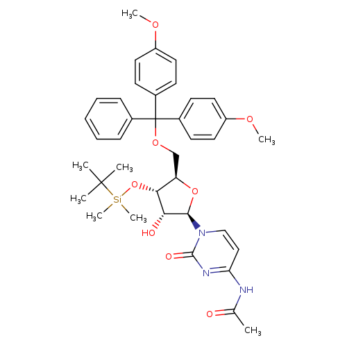 N-(1-((2R,3R,4S,5R)-5-((Bis(4-methoxyphenyl)(phenyl)methoxy)methyl)-4-((tert-butyldimethylsilyl)oxy)-3-hydroxytetrahydrofuran-2-yl)-2-oxo-1,2-dihydropyrimidin-4-yl)acetamide