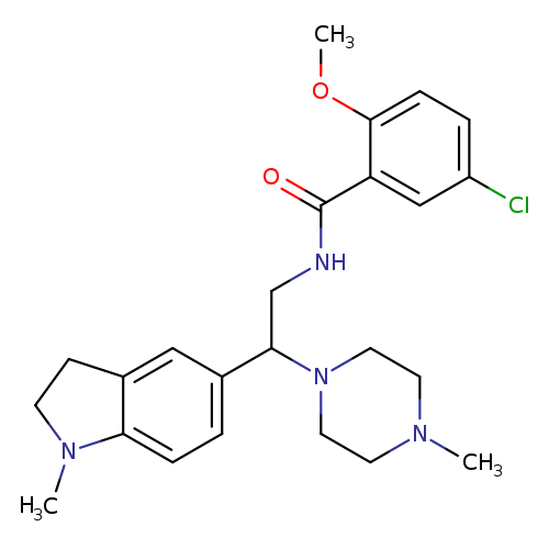 5-chloro-2-methoxy-N-[2-(1-methyl-2,3-dihydro-1H-indol-5-yl)-2-(4-methylpiperazin-1-yl)ethyl]benzamide