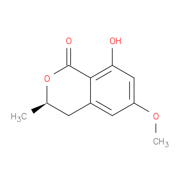 1H-2-Benzopyran-1-one,3,4-dihydro-8-hydroxy-6-methoxy-3-methyl-, (3R)-
