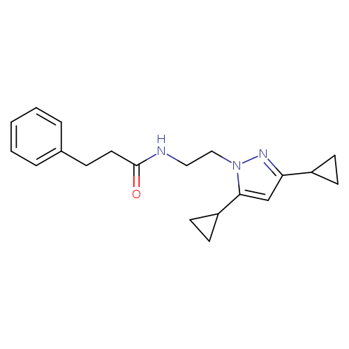N-[2-(3,5-dicyclopropyl-1H-pyrazol-1-yl)ethyl]-3-phenylpropanamide
