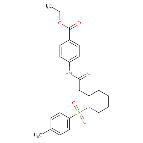 ethyl 4-{2-[1-(4-methylbenzenesulfonyl)piperidin-2-yl]acetamido}benzoate