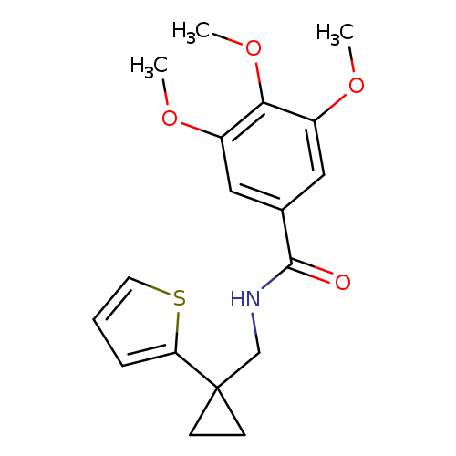 3,4,5-trimethoxy-N-{[1-(thiophen-2-yl)cyclopropyl]methyl}benzamide