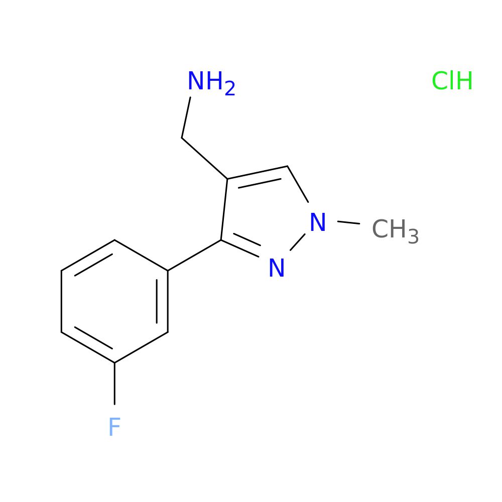 [3-(3-fluorophenyl)-1-methyl-1H-pyrazol-4-yl]methanamine hydrochloride