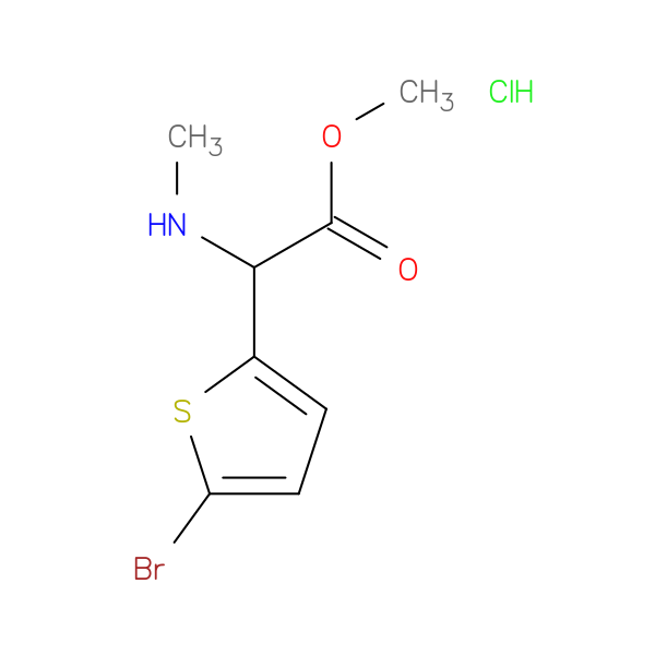 methyl 2-(5-bromothiophen-2-yl)-2-(methylamino)acetate hydrochloride