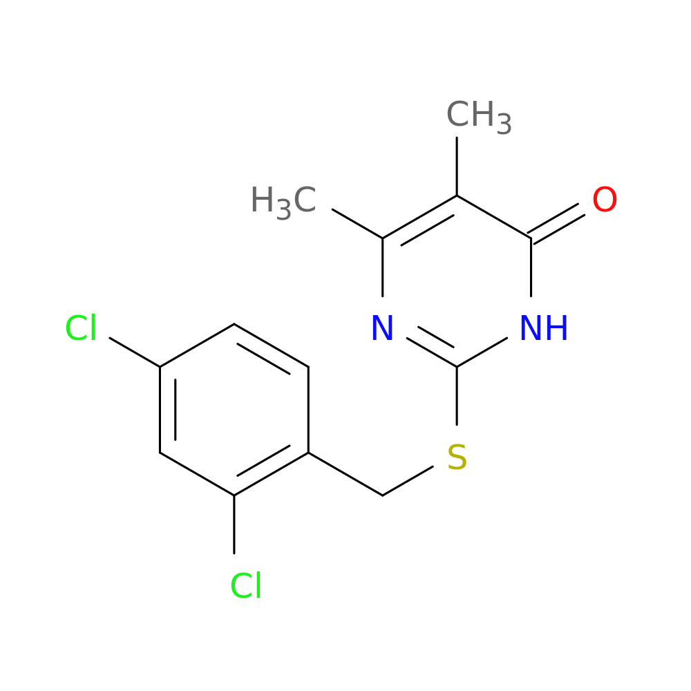 2-{[(2,4-dichlorophenyl)methyl]sulfanyl}-5,6-dimethyl-3,4-dihydropyrimidin-4-one