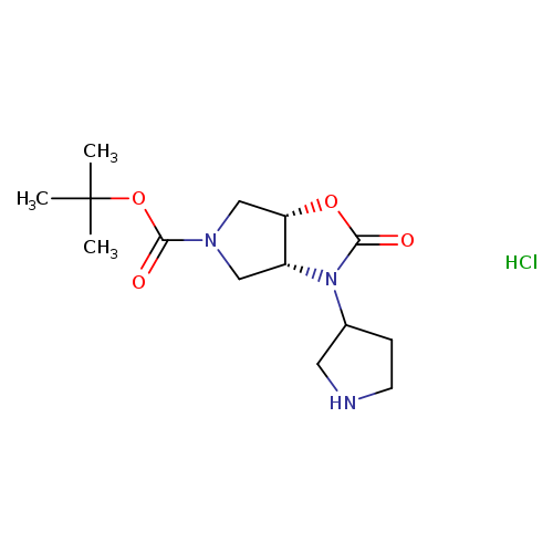 rac-tert-butyl (3aR,6aS)-2-oxo-3-(pyrrolidin-3-yl)-hexahydro-2H-pyrrolo[3,4-d][1,3]oxazole-5-carboxylate hydrochloride, cis